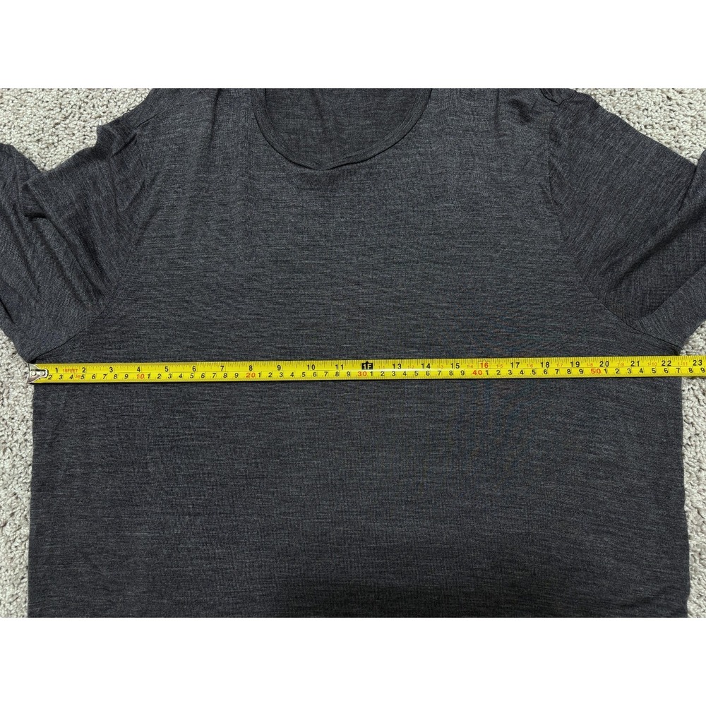 ICEBREAKER T-Shirt Cool Lite Long Sleeve Base Layer Tee Gray Performance Mens XL - Picture 12 of 15